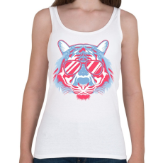 PRINTFASHION Vagány tigris - Női atléta - Fehér