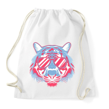 PRINTFASHION Vagány tigris - Sportzsák, Tornazsák - Fehér tornazsák