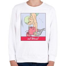 PRINTFASHION Vágd el a torkát - Gyerek pulóver - Fehér