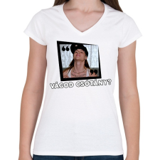 PRINTFASHION Vágod csótány? - Női V-nyakú póló - Fehér női póló