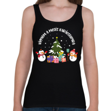 PRINTFASHION Vágyom a mesés karácsonyra - Női atléta - Fekete