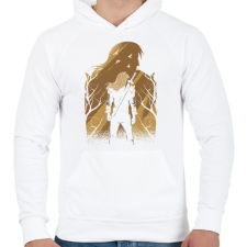 PRINTFASHION Vaják - Férfi kapucnis pulóver - Fehér férfi pulóver, kardigán