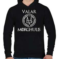 PRINTFASHION Valar Morghulis - Férfi kapucnis pulóver - Fekete