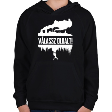 PRINTFASHION Válassz! - Gyerek kapucnis pulóver - Fekete gyerek pulóver, kardigán