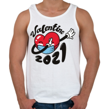 PRINTFASHION Valentin nap 2021 - Férfi atléta - Fehér atléta, trikó