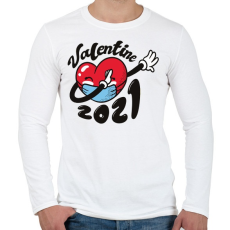 PRINTFASHION Valentin nap 2021 - Férfi hosszú ujjú póló - Fehér
