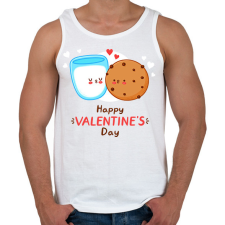 PRINTFASHION Valentin nap - Férfi atléta - Fehér atléta, trikó