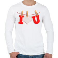 PRINTFASHION Valentin nap - Férfi hosszú ujjú póló - Fehér férfi póló