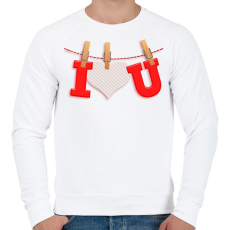 PRINTFASHION Valentin nap - Férfi pulóver - Fehér