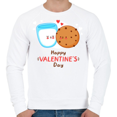PRINTFASHION Valentin nap - Férfi pulóver - Fehér
