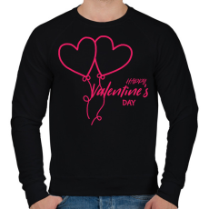 PRINTFASHION Valentin nap  - Férfi pulóver - Fekete