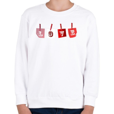 PRINTFASHION Valentin nap - Gyerek pulóver - Fehér