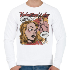 PRINTFASHION Valentin nap - hadd imádjalak - nope - Férfi pulóver - Fehér