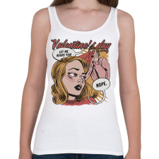 PRINTFASHION Valentin nap - hadd imádjalak - nope - Női atléta - Fehér női trikó