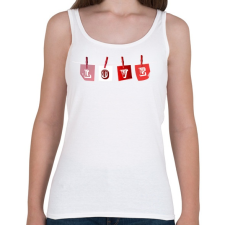 PRINTFASHION Valentin nap - Női atléta - Fehér női trikó