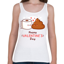 PRINTFASHION Valentin nap - Női atléta - Fehér női trikó
