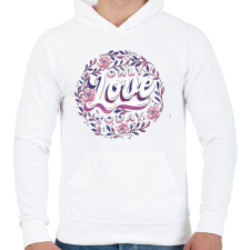 PRINTFASHION Valentin nap - Only love today - Férfi kapucnis pulóver - Fehér férfi pulóver, kardigán