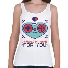 PRINTFASHION Valentin napi gamer - Női atléta - Fehér