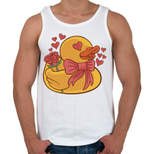 PRINTFASHION Valentin napi kacsa - Férfi atléta - Fehér atléta, trikó