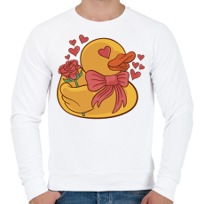 PRINTFASHION Valentin napi kacsa - Férfi pulóver - Fehér