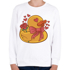 PRINTFASHION Valentin napi kacsa - Gyerek pulóver - Fehér gyerek pulóver, kardigán
