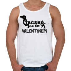 PRINTFASHION Valentin tacskóm - Férfi atléta - Fehér