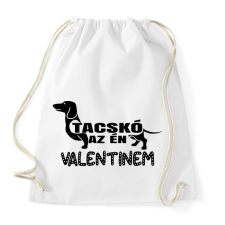 PRINTFASHION Valentin tacskóm - Sportzsák, Tornazsák - Fehér tornazsák
