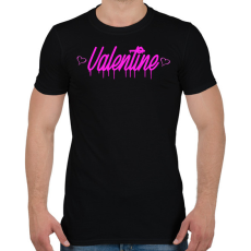 PRINTFASHION valentine - Férfi póló - Fekete