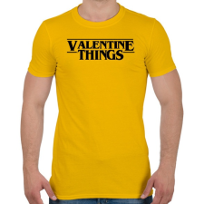PRINTFASHION Valentine Things - Férfi póló - Sárga férfi póló