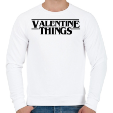PRINTFASHION Valentine Things - Férfi pulóver - Fehér