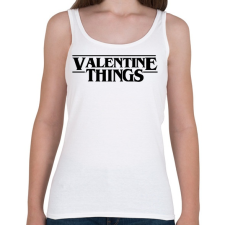 PRINTFASHION Valentine Things - Női atléta - Fehér női trikó