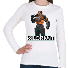 PRINTFASHION Valorant Breach - Női hosszú ujjú póló - Fehér