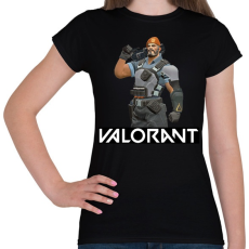 PRINTFASHION Valorant Brimstone - Női póló - Fekete