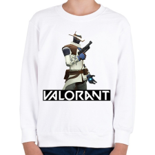 PRINTFASHION Valorant Cypher - Gyerek pulóver - Fehér gyerek pulóver, kardigán