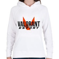PRINTFASHION valorant e sport - Női kapucnis pulóver - Fehér női pulóver, kardigán