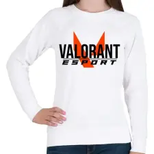 PRINTFASHION valorant e sport - Női pulóver - Fehér női pulóver, kardigán