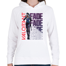PRINTFASHION Valorant Fade - Női kapucnis pulóver - Fehér női pulóver, kardigán