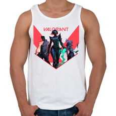 PRINTFASHION Valorant - Férfi atléta - Fehér