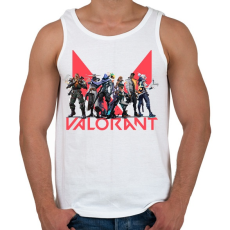 PRINTFASHION Valorant - Férfi atléta - Fehér