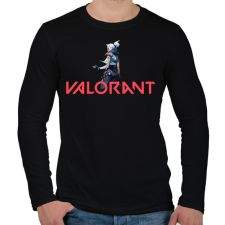PRINTFASHION Valorant - Férfi hosszú ujjú póló - Fekete férfi póló
