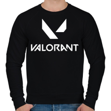 PRINTFASHION Valorant logo - Férfi pulóver - Fekete férfi pulóver, kardigán