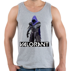 PRINTFASHION Valorant Omen - Férfi atléta - Sport szürke