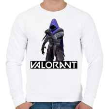PRINTFASHION Valorant Omen - Férfi pulóver - Fehér férfi pulóver, kardigán