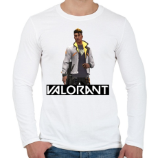PRINTFASHION Valorant Phoenix - Férfi hosszú ujjú póló - Fehér