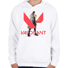 PRINTFASHION Valorant Phoenix - Gyerek kapucnis pulóver - Fehér