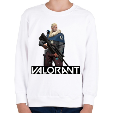 PRINTFASHION Valorant Sova - Gyerek pulóver - Fehér gyerek pulóver, kardigán