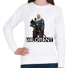 PRINTFASHION Valorant Sova - Női pulóver - Fehér női pulóver, kardigán