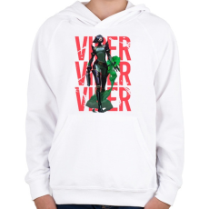 PRINTFASHION Valorant Viper - Gyerek kapucnis pulóver - Fehér