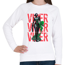 PRINTFASHION Valorant Viper - Női pulóver - Fehér