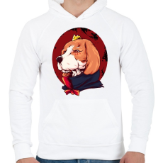 PRINTFASHION Vámpír minta - Férfi kapucnis pulóver - Fehér